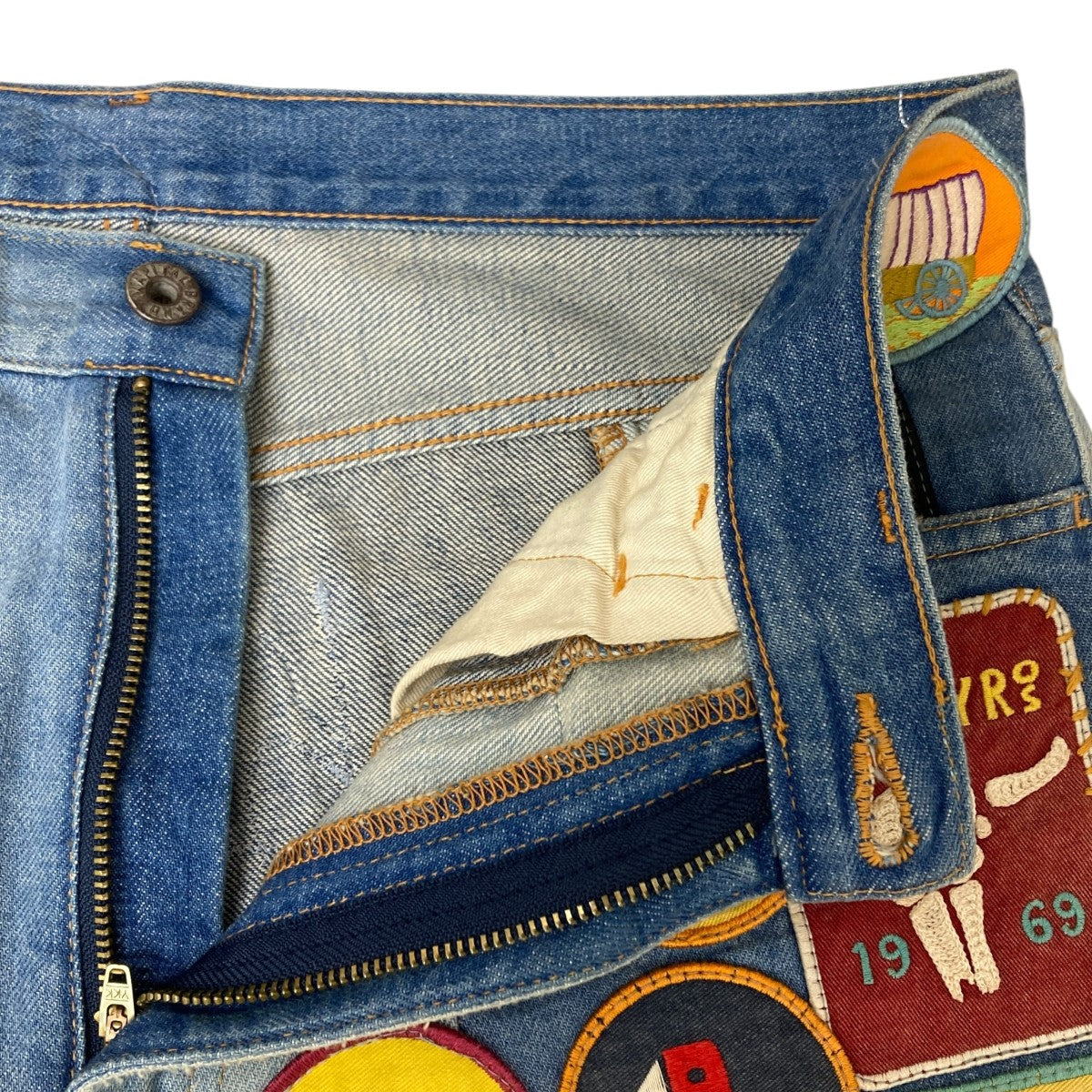 KAPITAL(キャピタル) パッチワークフレアデニムパンツ K2304LP145