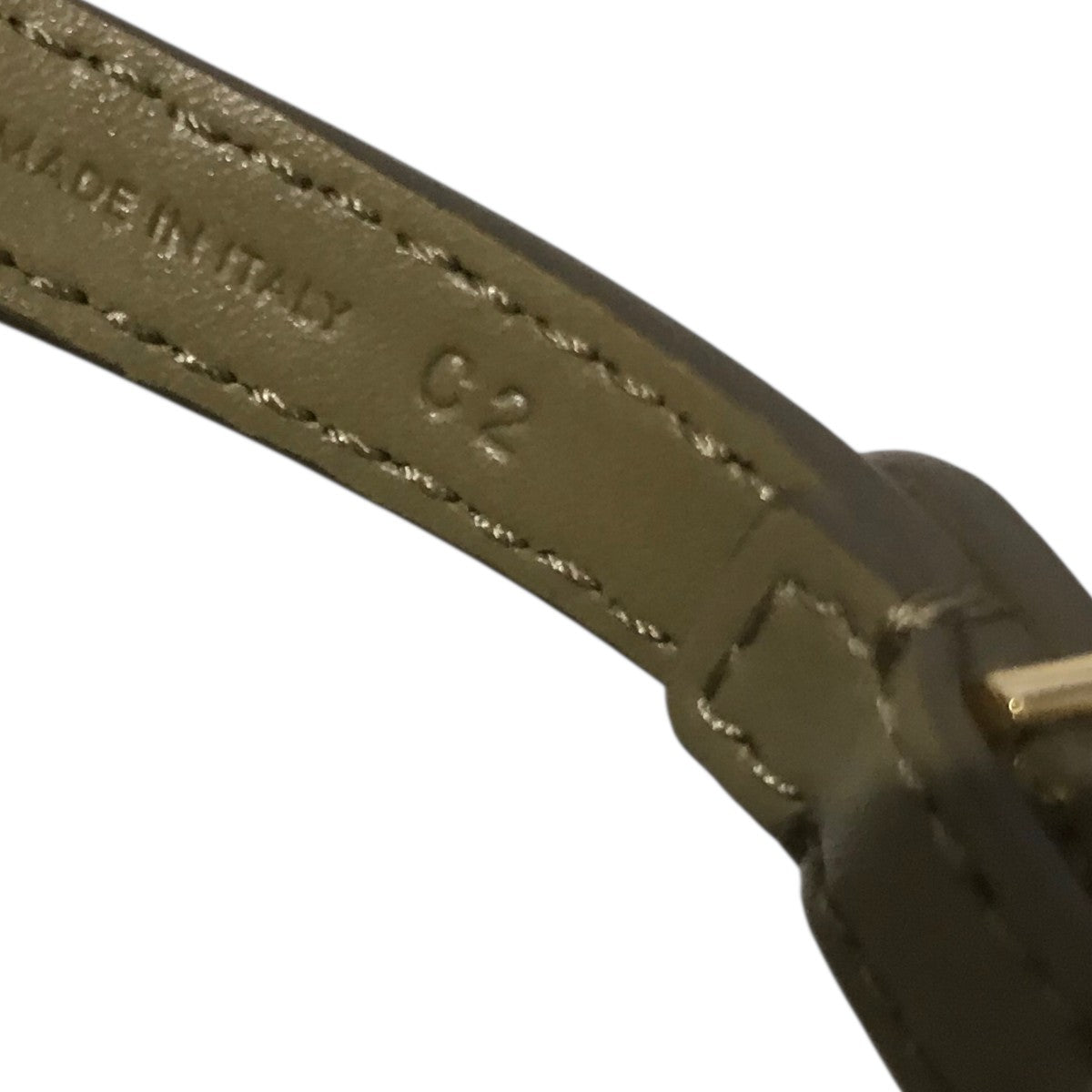 CELINE(セリーヌ) 【レキュイール ダブル】レザーブレスレット カーキ