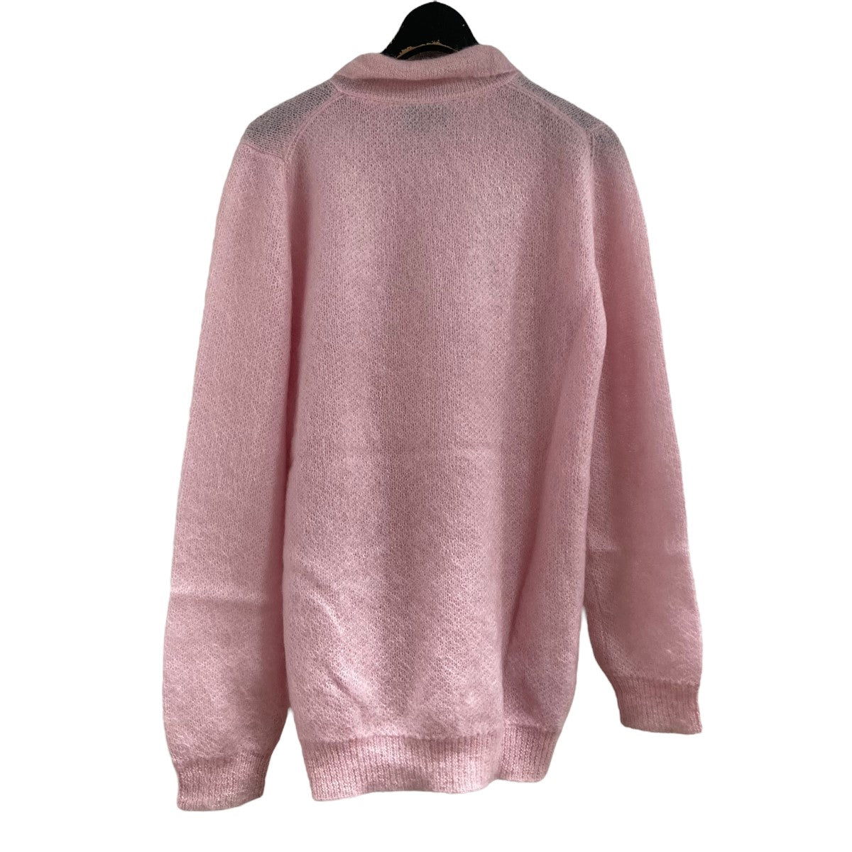 PRADA(プラダ) モヘヤxウールニットポロシャツ P24L1I ライトピンク