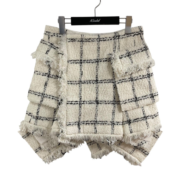 sacai(サカイ) ツイードスカート 24-07145 ホワイト×ホワイト サイズ 2