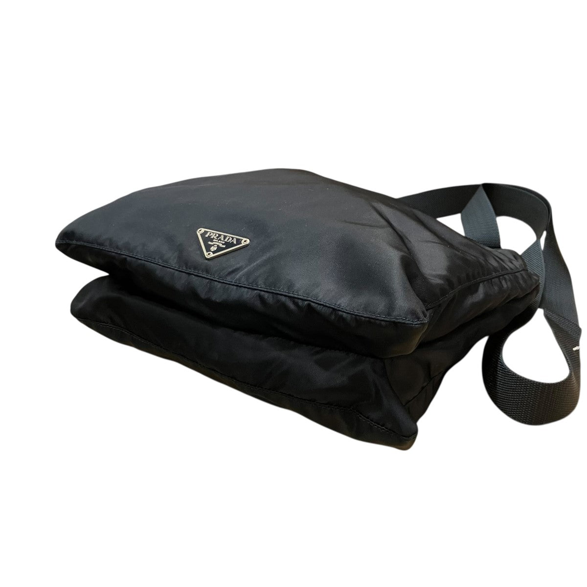 PRADA(プラダ) 三角プレートナイロンショルダーバッグ V218 ネイビー