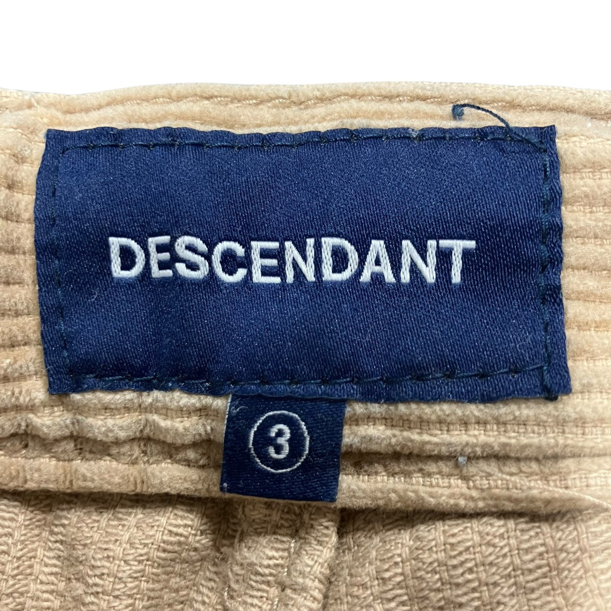 DESCENDANT(ディセンダント) コーデュロイパンツ ベージュ サイズ 3