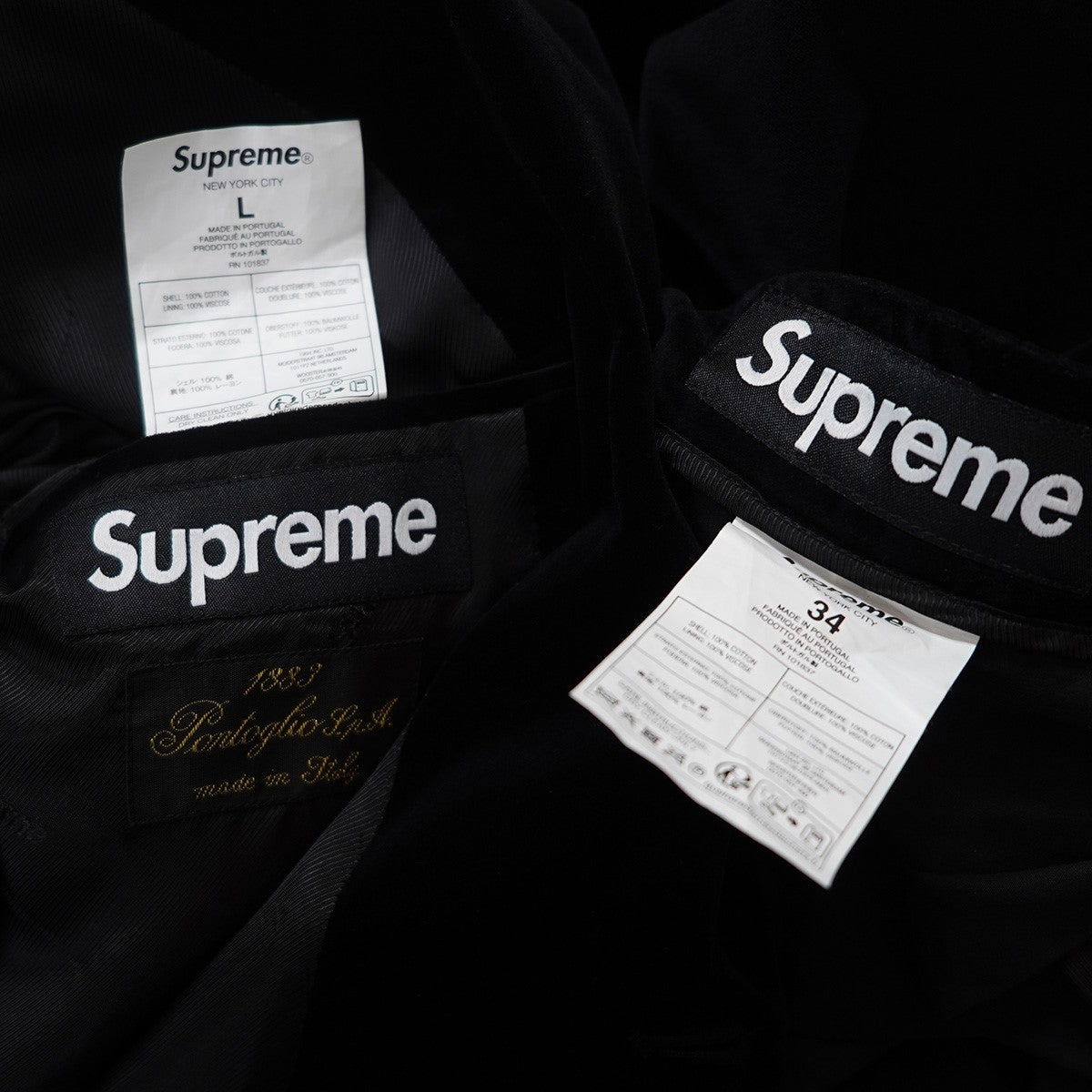 Supreme(シュプリーム) 23AW Velvet Suit ベルベット ベロアスーツ