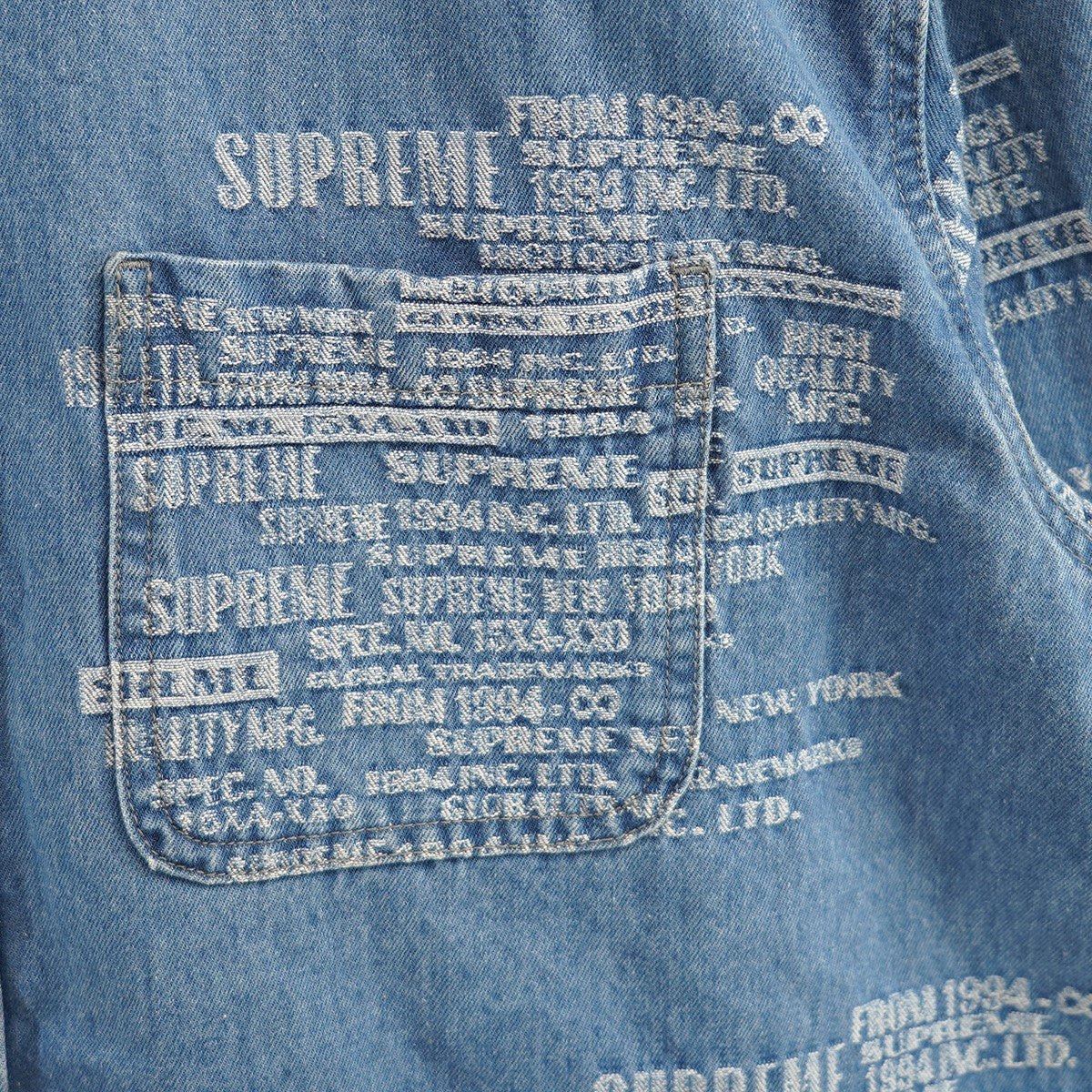 Supreme(シュプリーム) 23SS Trademark Jacquard Denim Shirtトレード
