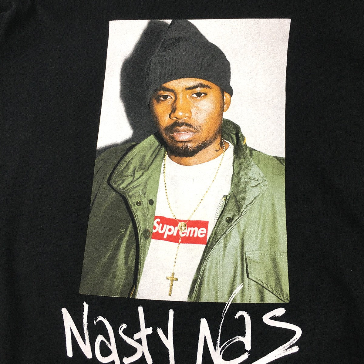 Supreme(シュプリーム) 17AW Nas Tee ナズ Nasty Nas ロゴ フォト T