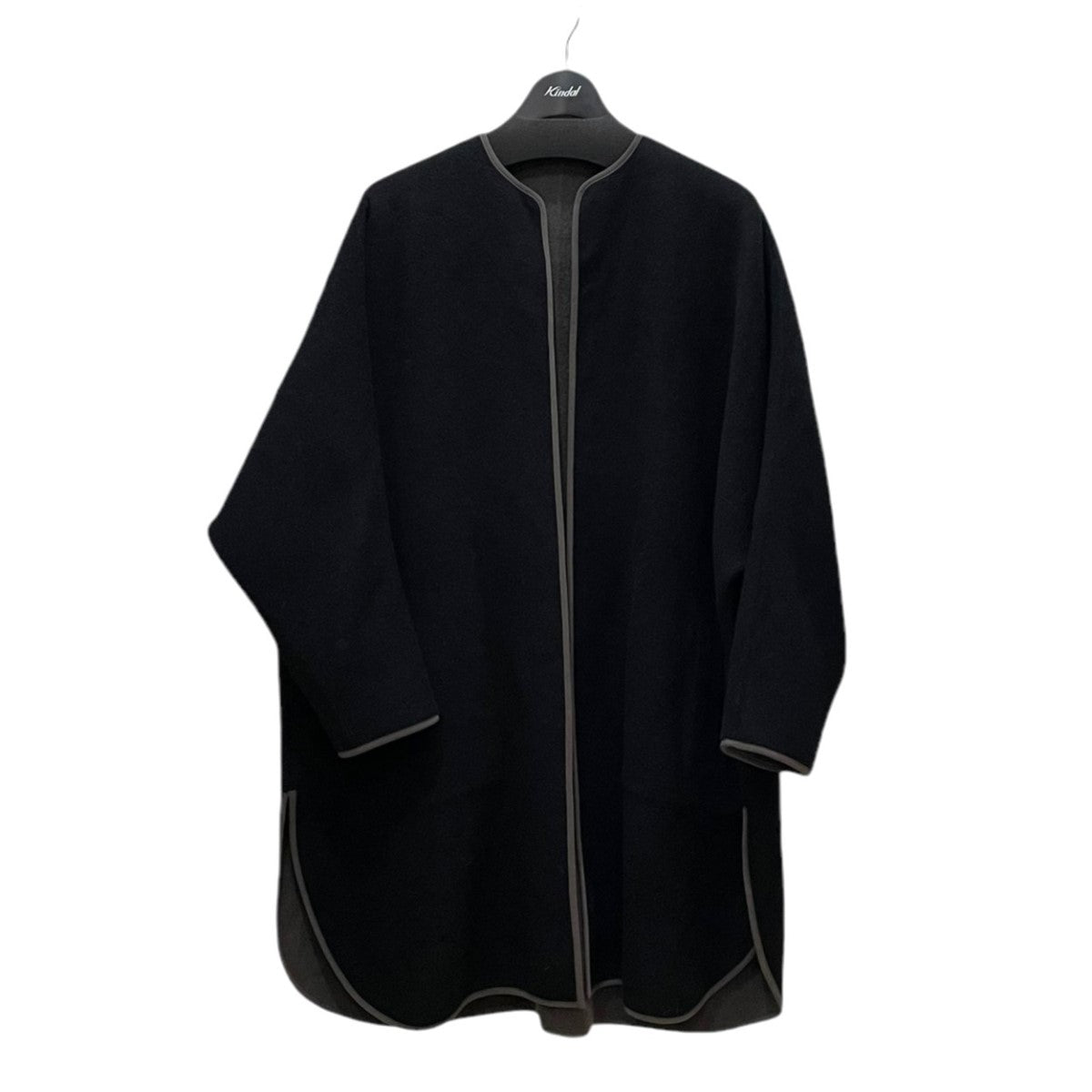 MOGA(モガ) バイカラーリバーシブルケープコート ブラックxグレー