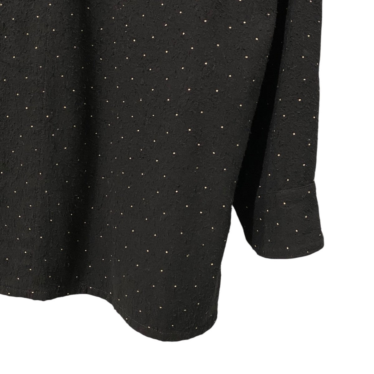 COMOLI(コモリ) 24SSシルクノイル ドット シャツジャケット ブラック