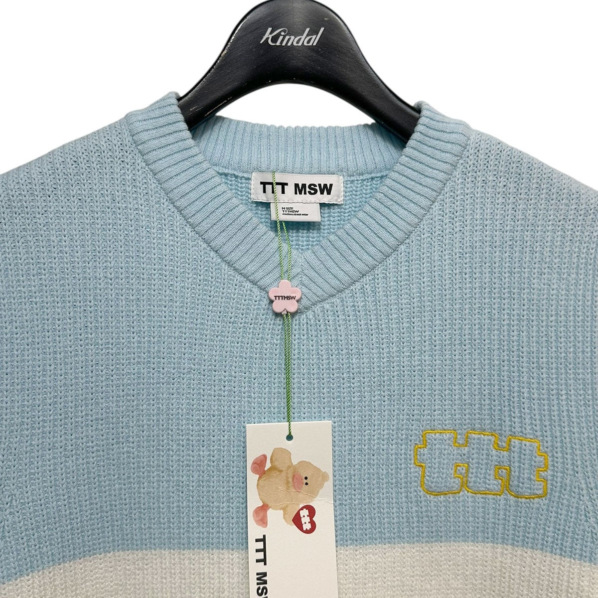 TTT MSW(ティーモダンストリートウエア) 25AWKnit vestロゴ刺繍ニット