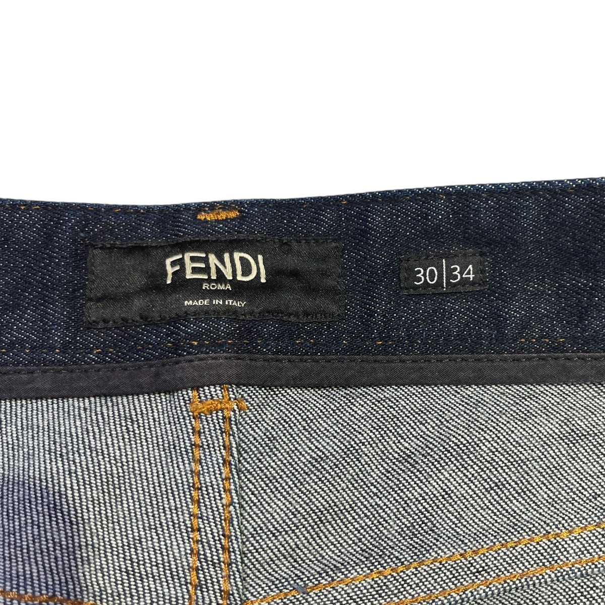 FENDI(フェンディ) ズッカ柄インディゴデニムパンツFLP201 A0X4 FLP201