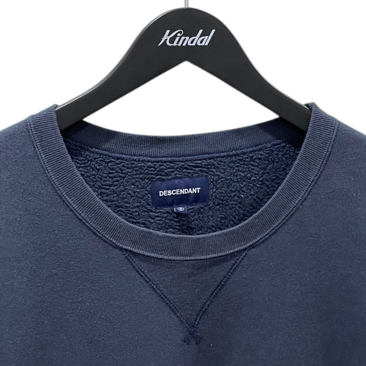 DESCENDANT(ディセンダント) 裏起毛スウェットトレーナー ネイビー
