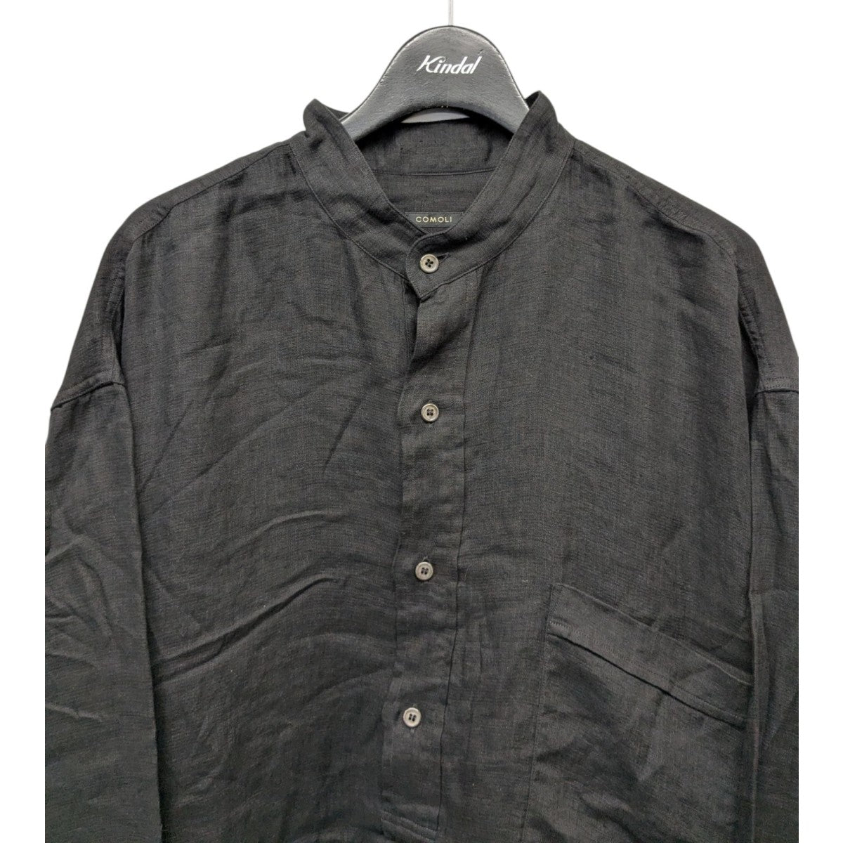 COMOLI(コモリ) 24SS リネンWクロス プルオーバーシャツ Z01-02019