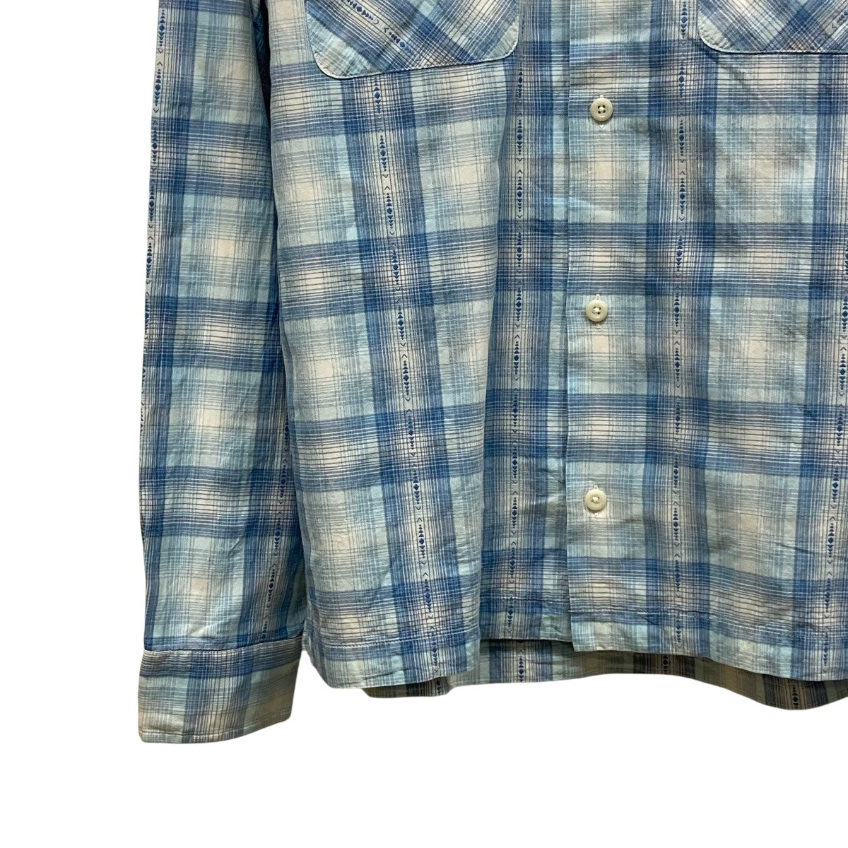 RRL(ダブルアールエル) チェック長袖オープンカラーシャツ782840764001