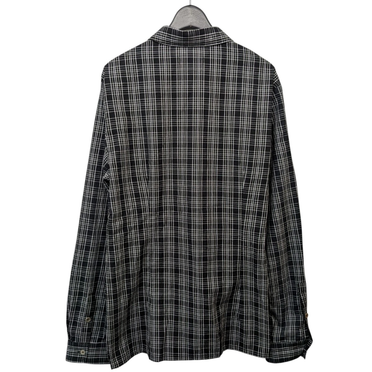 i SHII(アイシー) 「clubman shirt」チェックシャツ グレー×ブラック