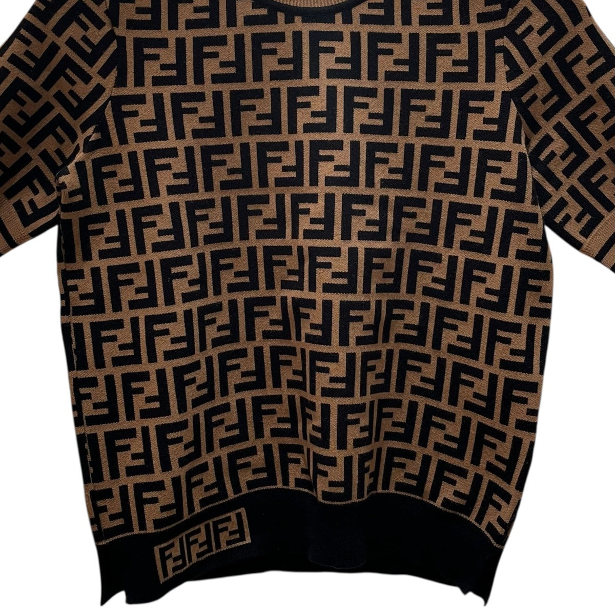 FENDI(フェンディ) ズッカ柄半袖ニットFZY702 A5QG FZY702 A5QG