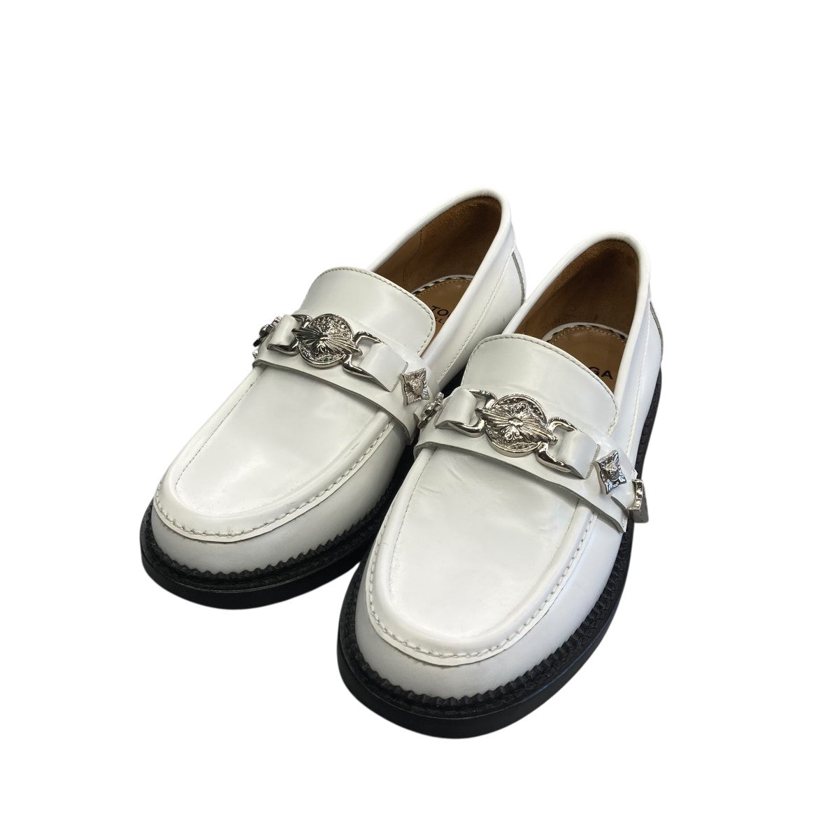 TOGA PULLA(トーガプルラ) メタルバックルローファー ホワイト サイズ