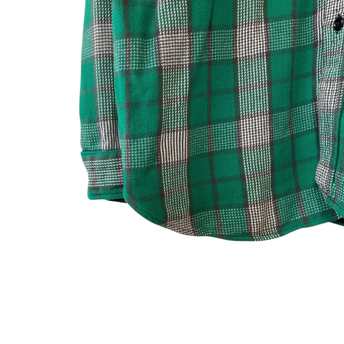 Sears(シアーズ) 60s マチ付き ヘビーネルシャツ 裏地ボーダーチェック