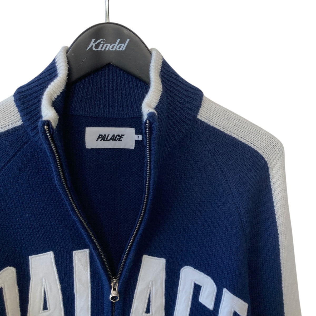 PALACE(パレス) 25AWarch funnel knitジップアップニット ネイビー