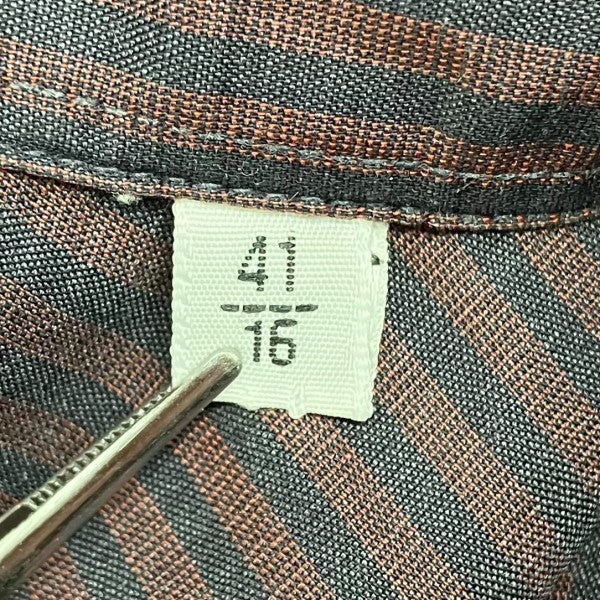 HERMES(エルメス) ストライプシャツ ブラウン サイズ 41｜【公式