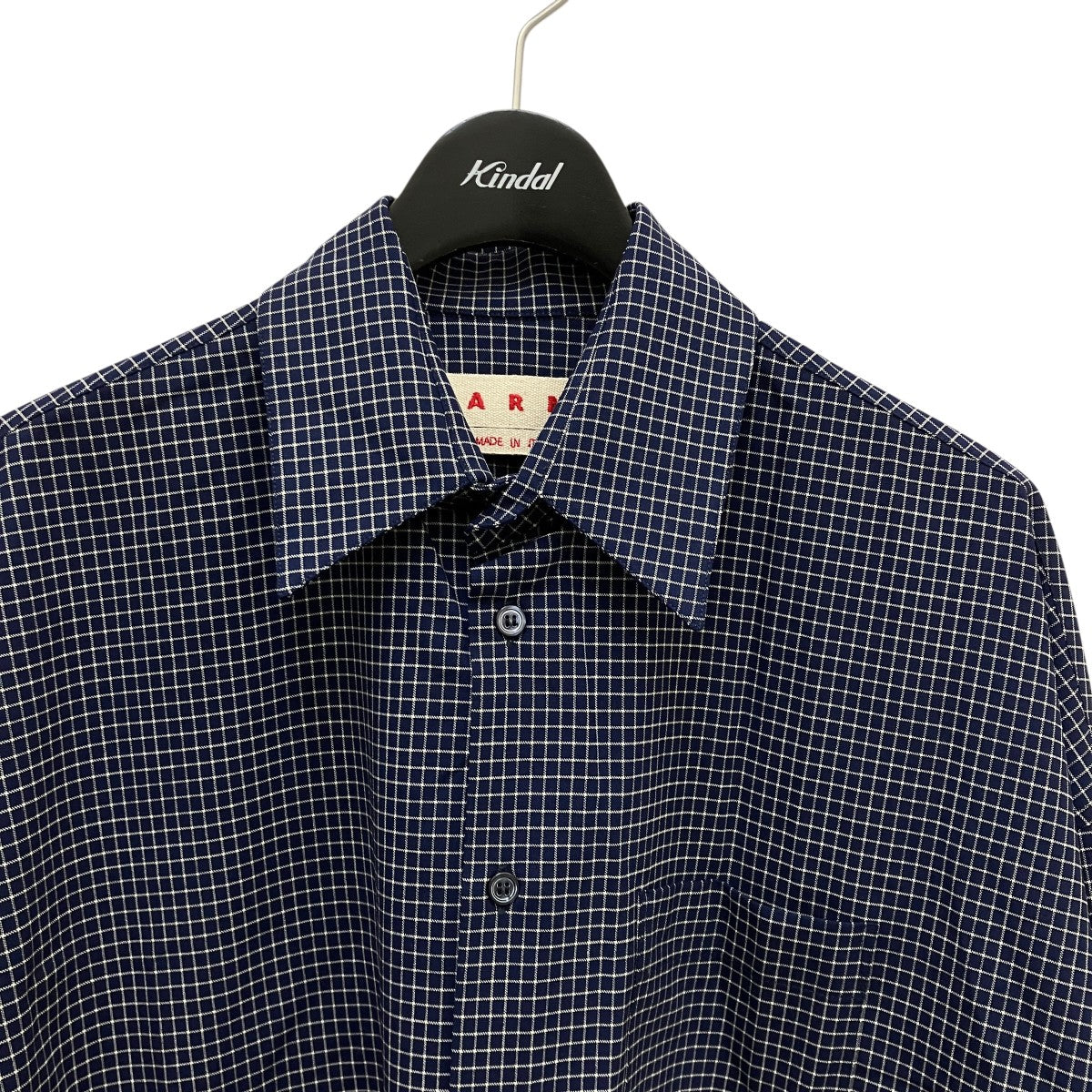 MARNI(マルニ) チェック長袖シャツCUMU0061UD CUMU0061UD ネイビー