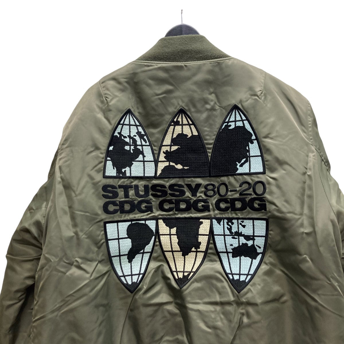 stussy×CDG 20AW40周年記念 MA-1 Jacketフライトジャケット カーキ