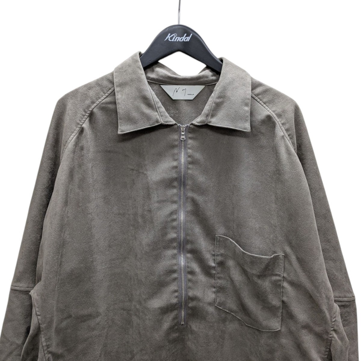 ANCELLM(アンセルム) VEGAN LEATHER SKIPPER LONG LS ZIP SHIRT