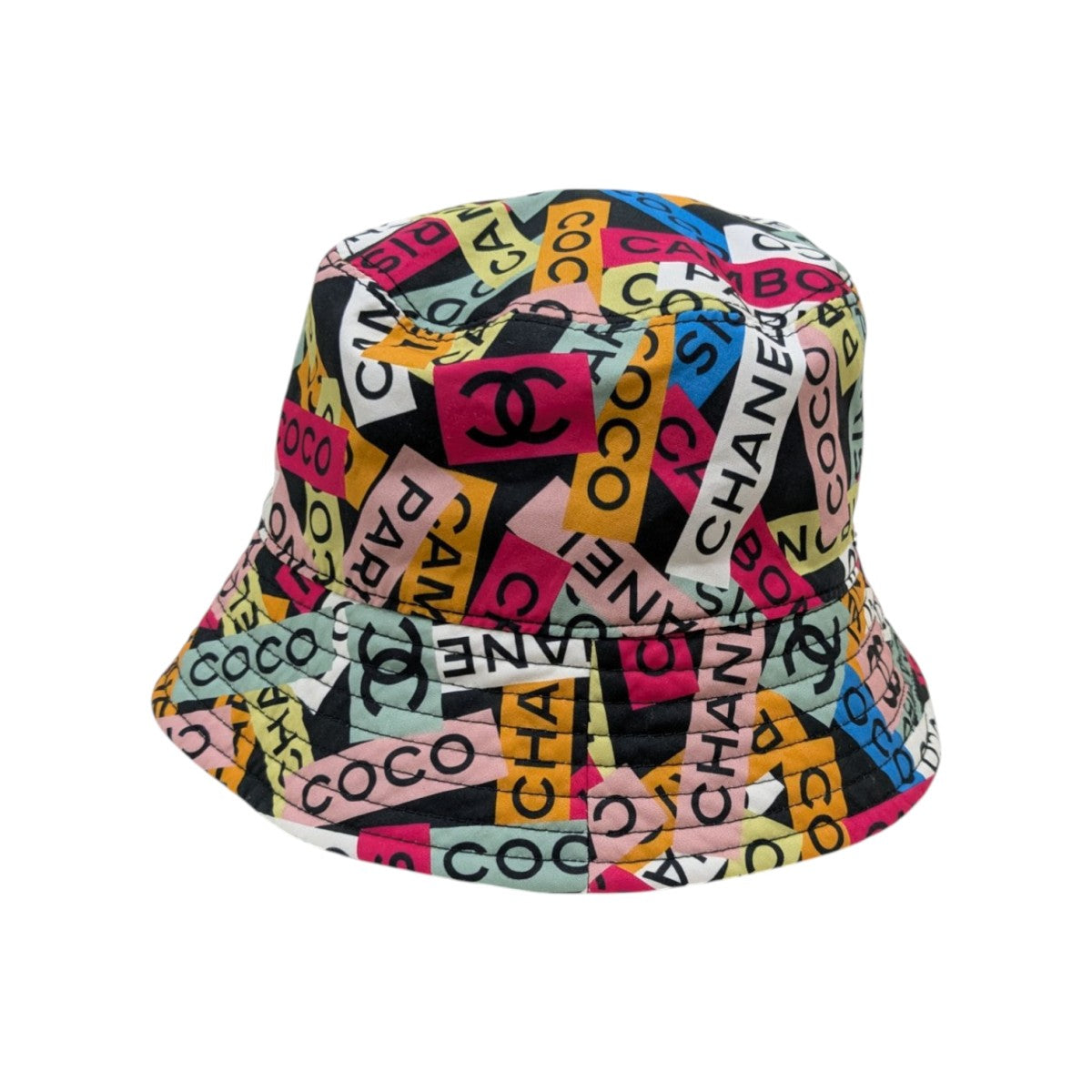 CHANEL(シャネル) リバーシブルバケットハット ブラック×マルチカラー