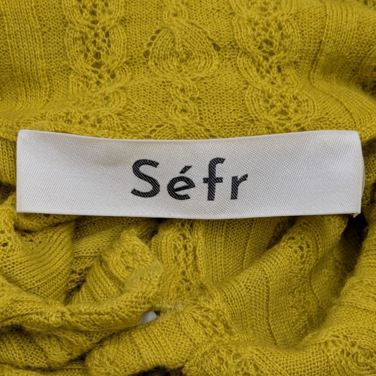 Sefr(セファ) RIKU SHIRT ウールシャツ SF-25PFW-009 イエロー サイズ