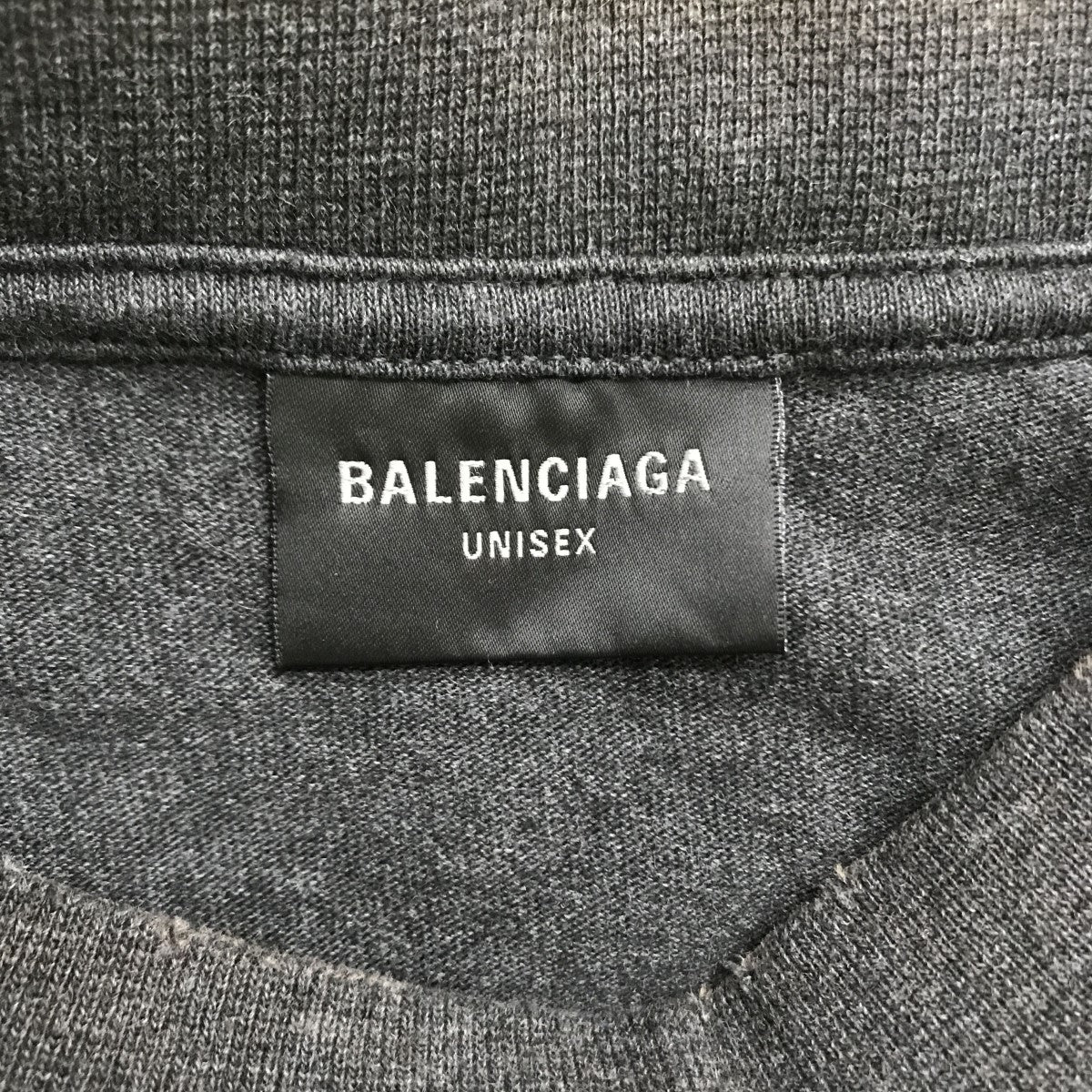BALENCIAGA(バレンシアガ) 23SS ユーズド加工 テープロゴ Tシャツ