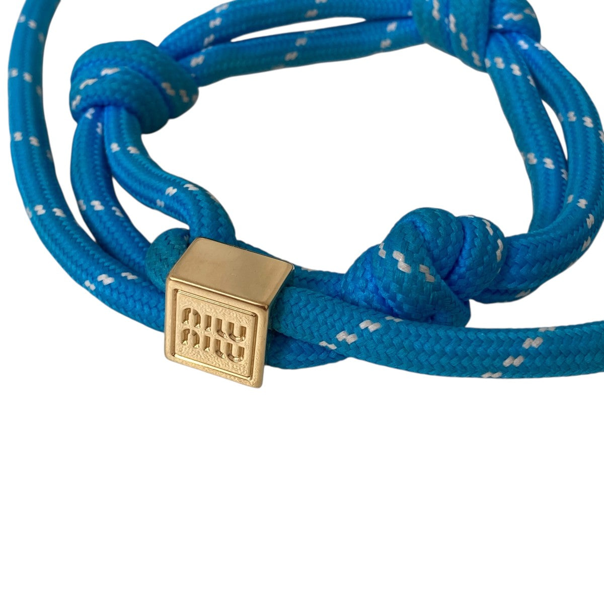 MIU MIU(ミュウミュウ) コードブレスレット ブルー｜【公式】カインド