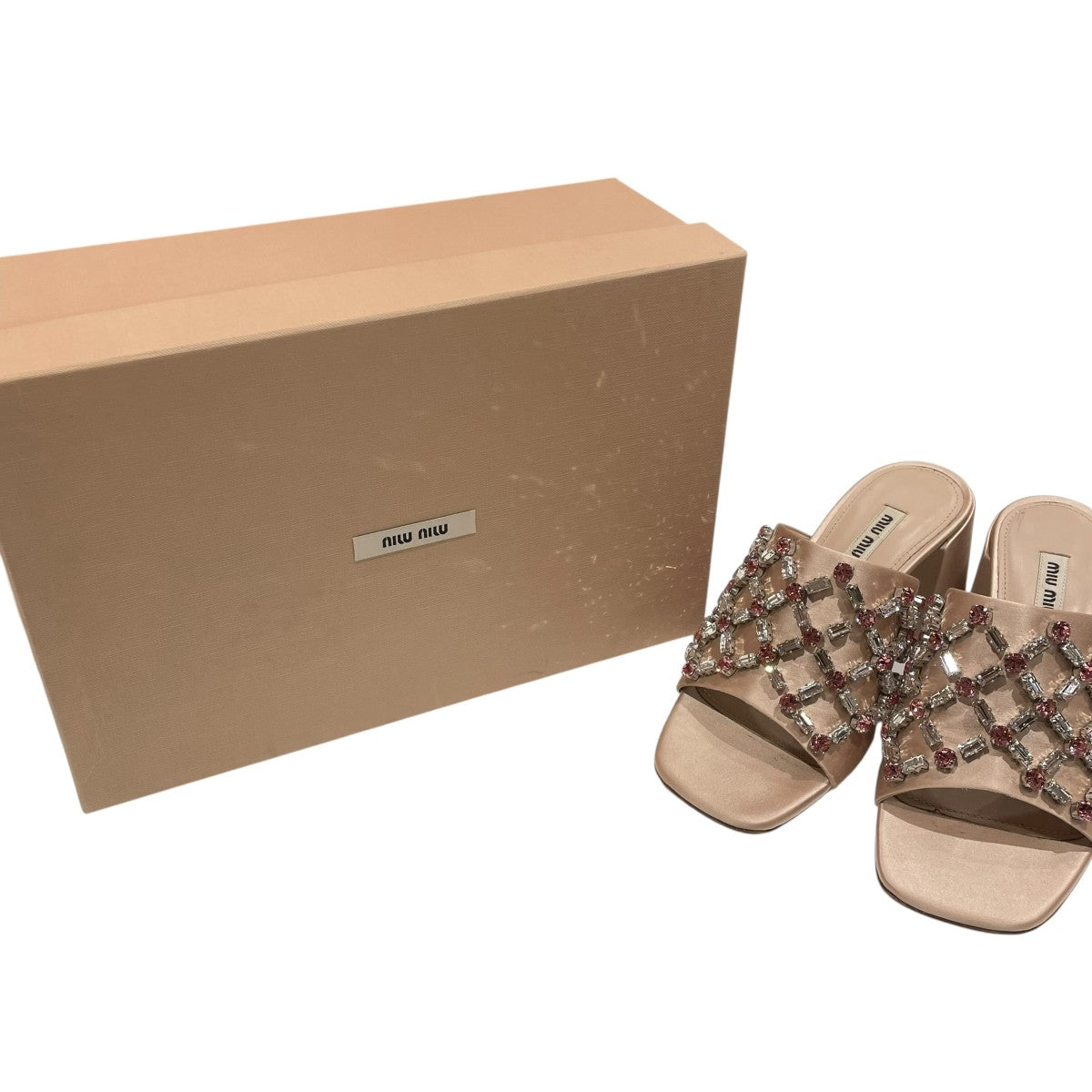 MIU MIU(ミュウミュウ) ヒールサンダル5XX518 5XX518 ピンク サイズ 37