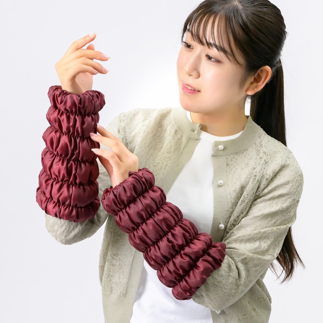 完売】復元ウォーマー：ショートレッグ（ワイン）【10%OFFセール