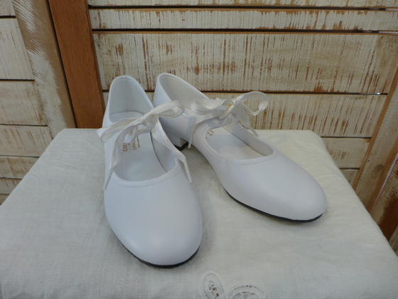 新品 CATWORTH キャットワース パテント 白 フラットシューズ 35