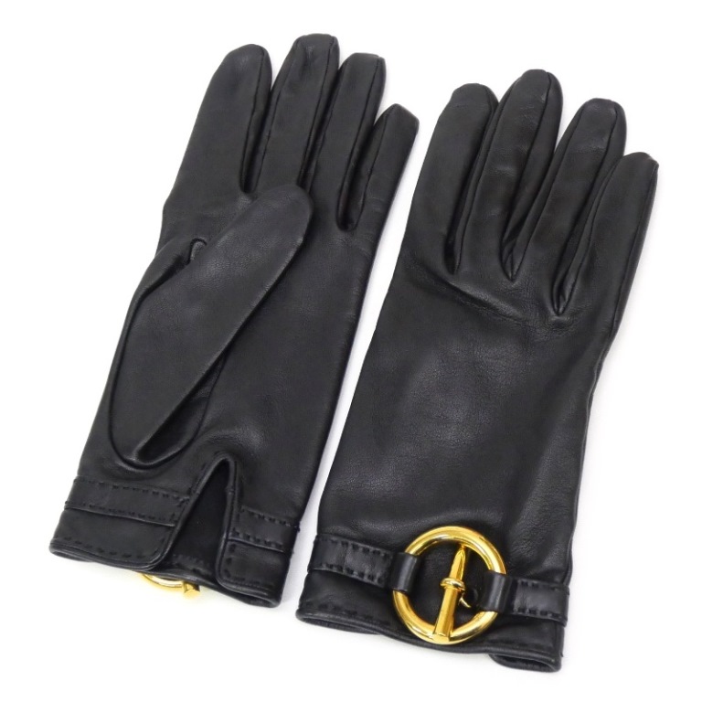 楽天市場】中古 エルメス 手袋 レザーグローブ ケリー金具 ABランク