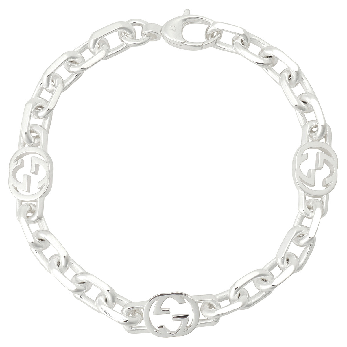 楽天市場】グッチ GUCCI シルバー カットアウトG ブレスレット #17