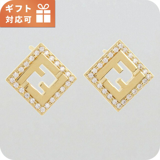 楽天市場】FENDI フェンディ ラインストーン ピアス ロゴ スタッド