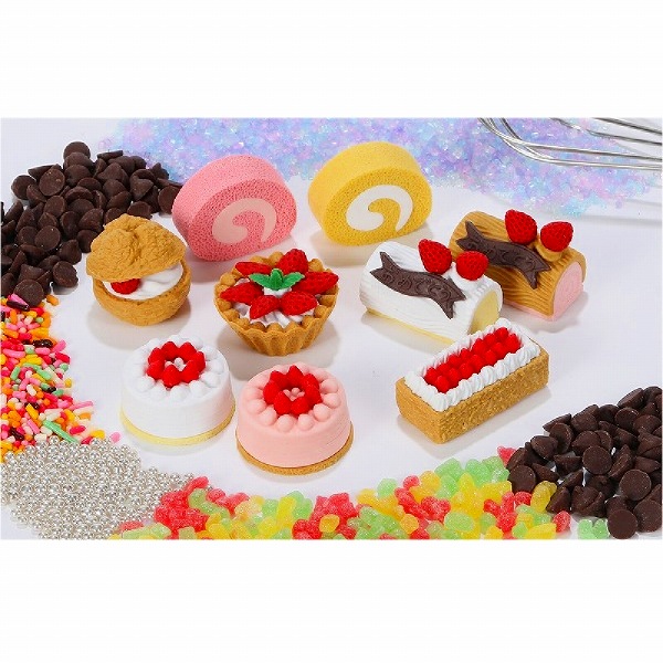 楽天市場】ケーキ消しゴム NO.3{ 文具 おもしろ イワコー 玩具