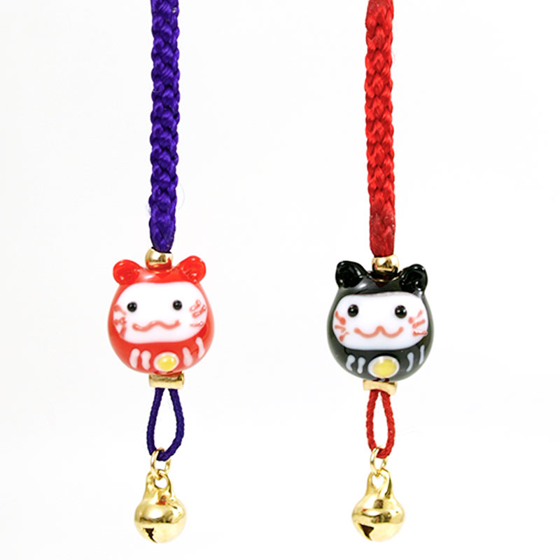 楽天市場】【2点で180円offクーポン対象!!】【豆 猫 だるま 根付