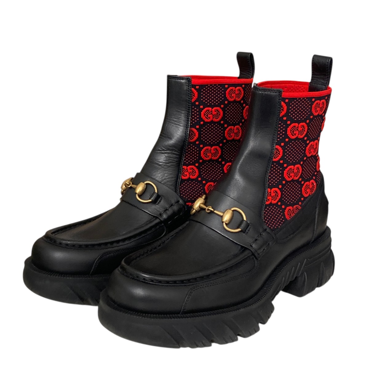 楽天市場】【グッチ】Gucci ホースビット ムートン ショートブーツ GG