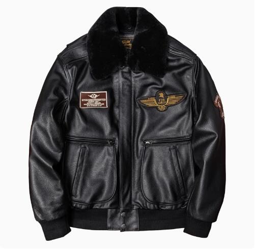 楽天市場】秋冬 新品 レトロ上品 ファー襟 牛革本革 刺繍 暖かい