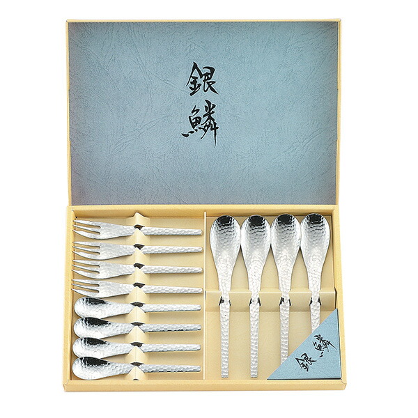 楽天市場】銀鱗 コーヒースプーン4pcセット（GR-106）和風 槌目模様