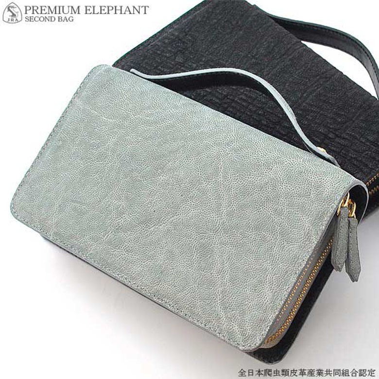 楽天市場】ミニセカンドバッグ ダブルファスナー 小さめ 象皮 象革