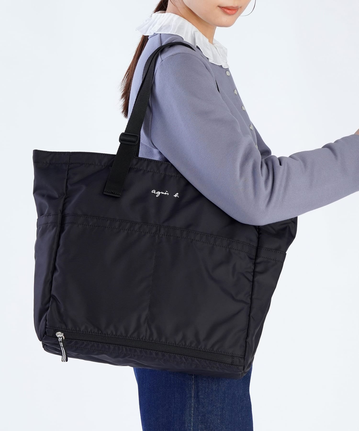 agnes b. ENFANT ロゴ ペアレンツバッグ マザーズバッグ アニエスベー