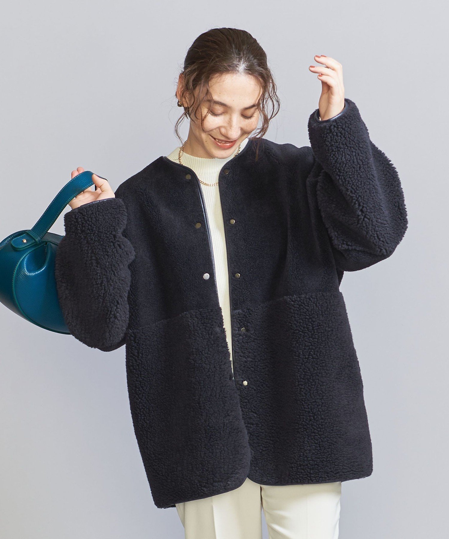 BEAUTY&YOUTH UNITED ARROWS 【WEB限定】ボア*フェイクムートン