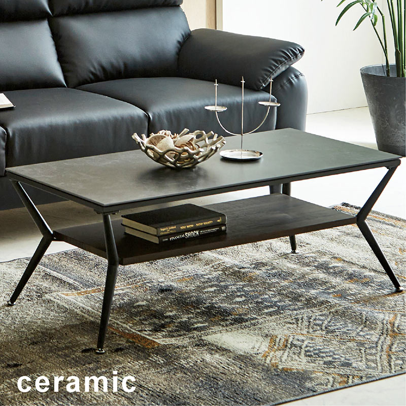 楽天市場】セラミック ローテーブル 収納付き 幅125cm 125×65