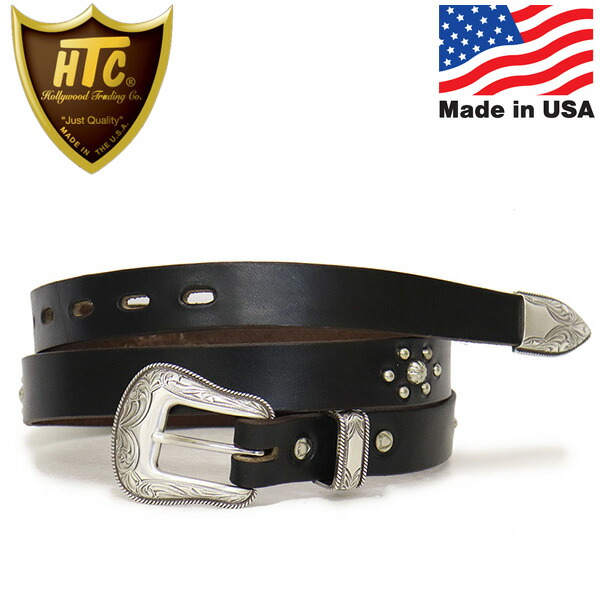 楽天市場】HTC USA 793-4971010 WESTERN ROUND STUDS 60 BELT ブラック