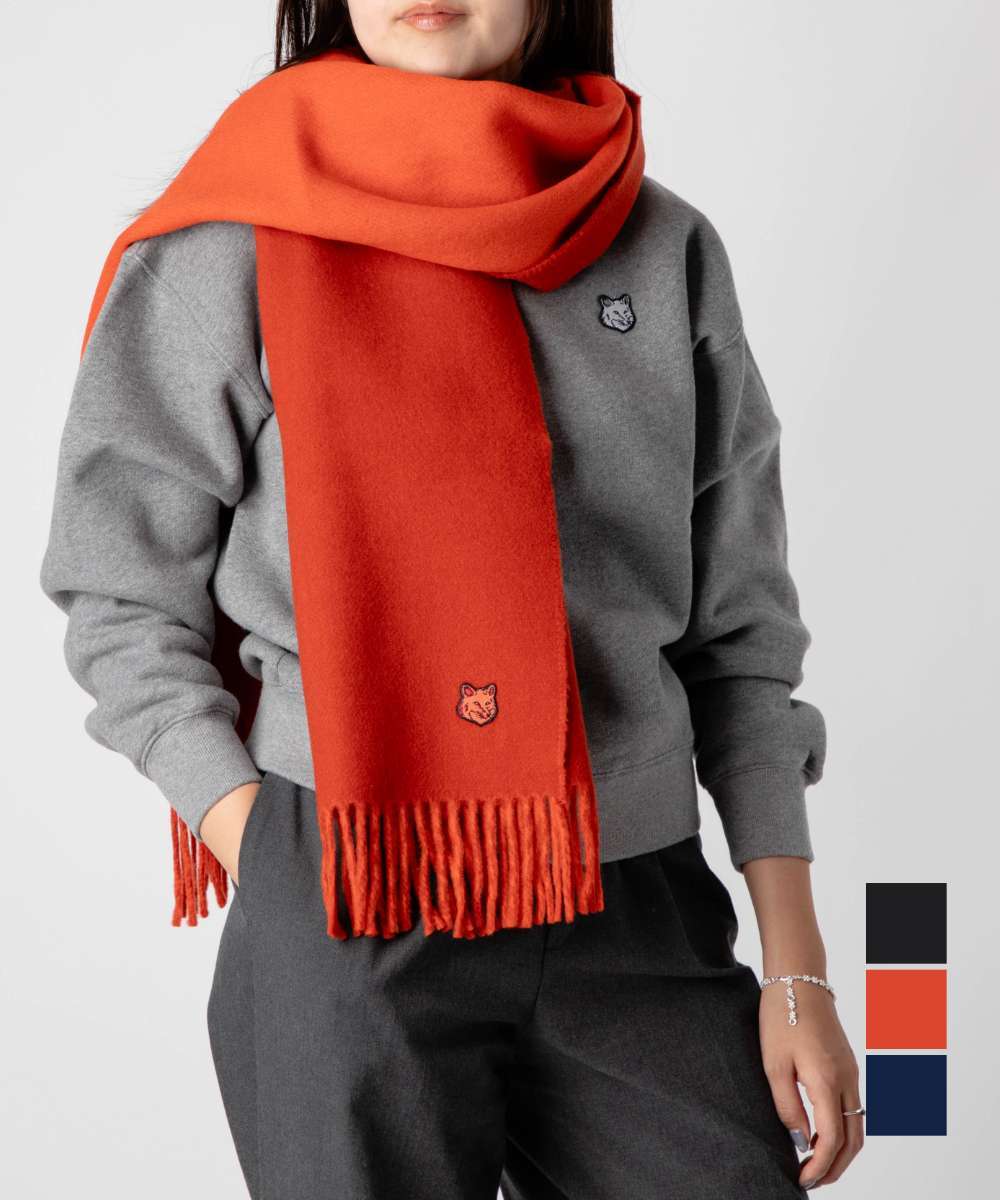 楽天市場】Maison Kitsune メゾンキツネ FOX HEAD PATCH SCARF