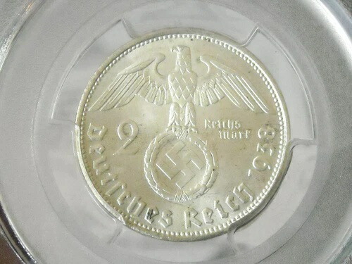 楽天市場】ナチスドイツ 2マルク 銀貨 ハーケンクロイツ 美品 第2代