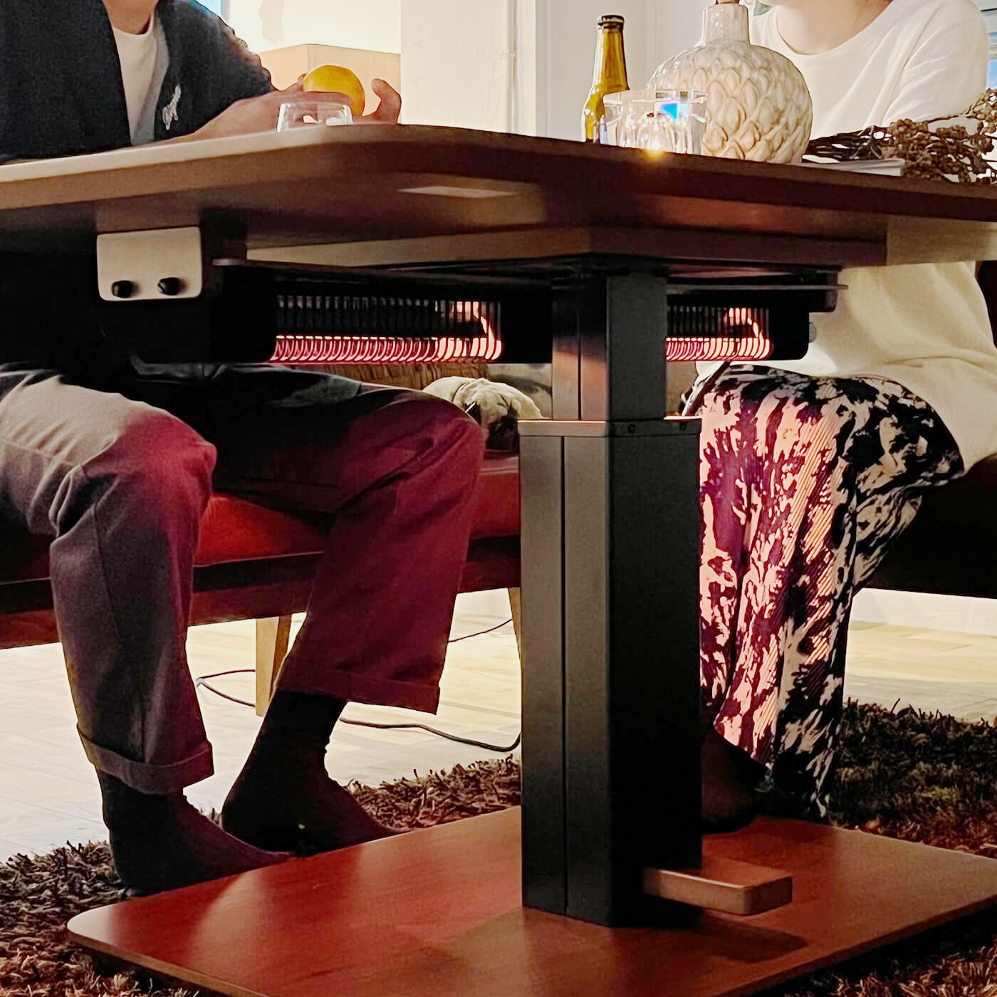 昇降式 ダイニングコタツテーブル ゼニス(布団レスタイプ) (樹種