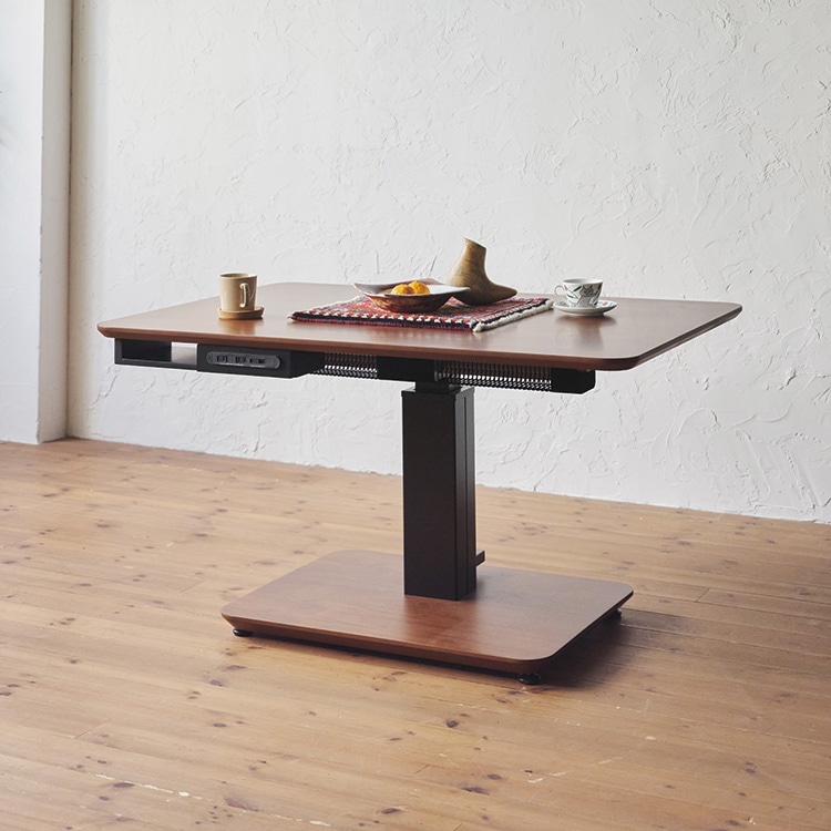 昇降式 ダイニングコタツテーブル ゼニス(布団レスタイプ) (樹種オーク