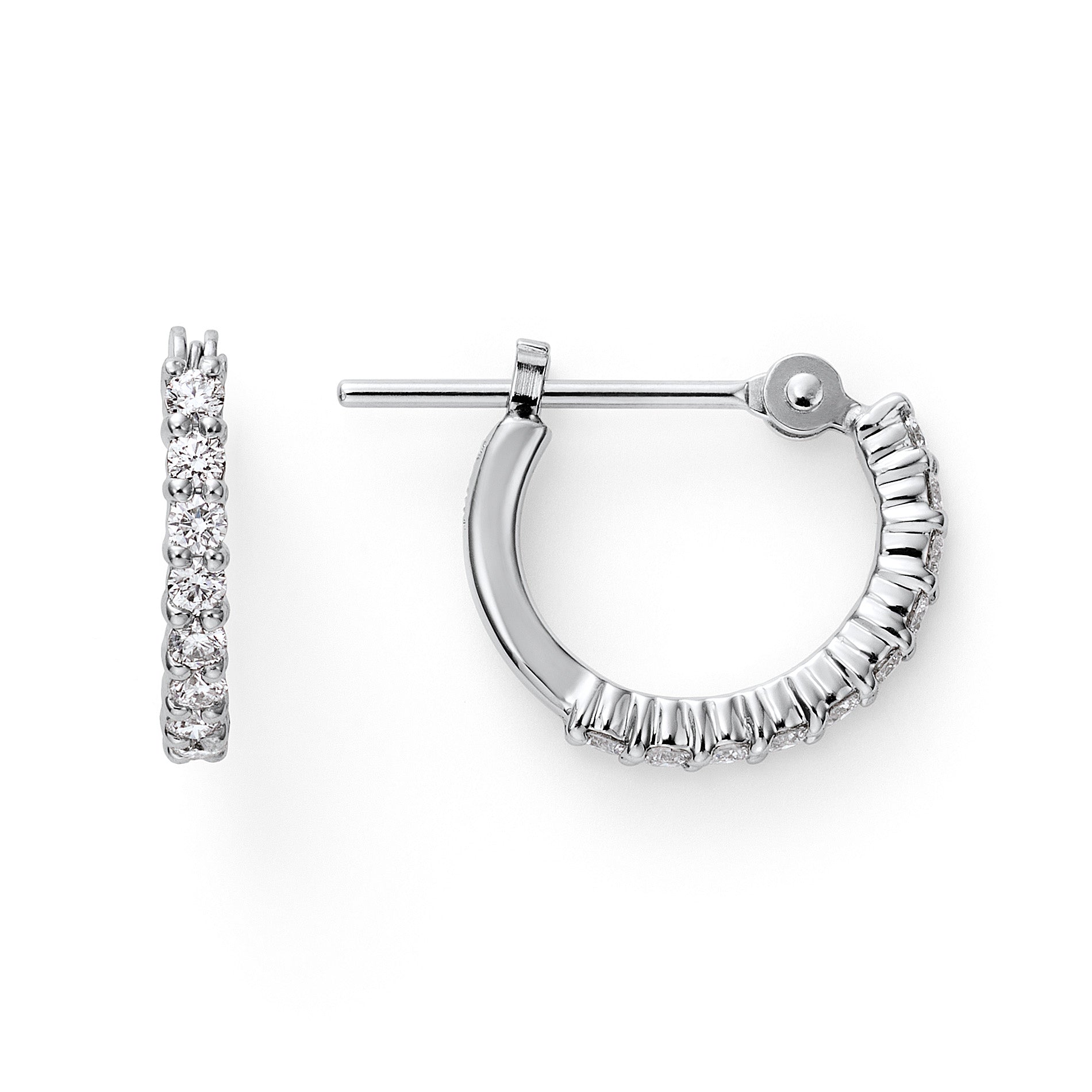 エーデル プラチナ ダイヤモンドフープピアス JHA0038B│ロイヤル